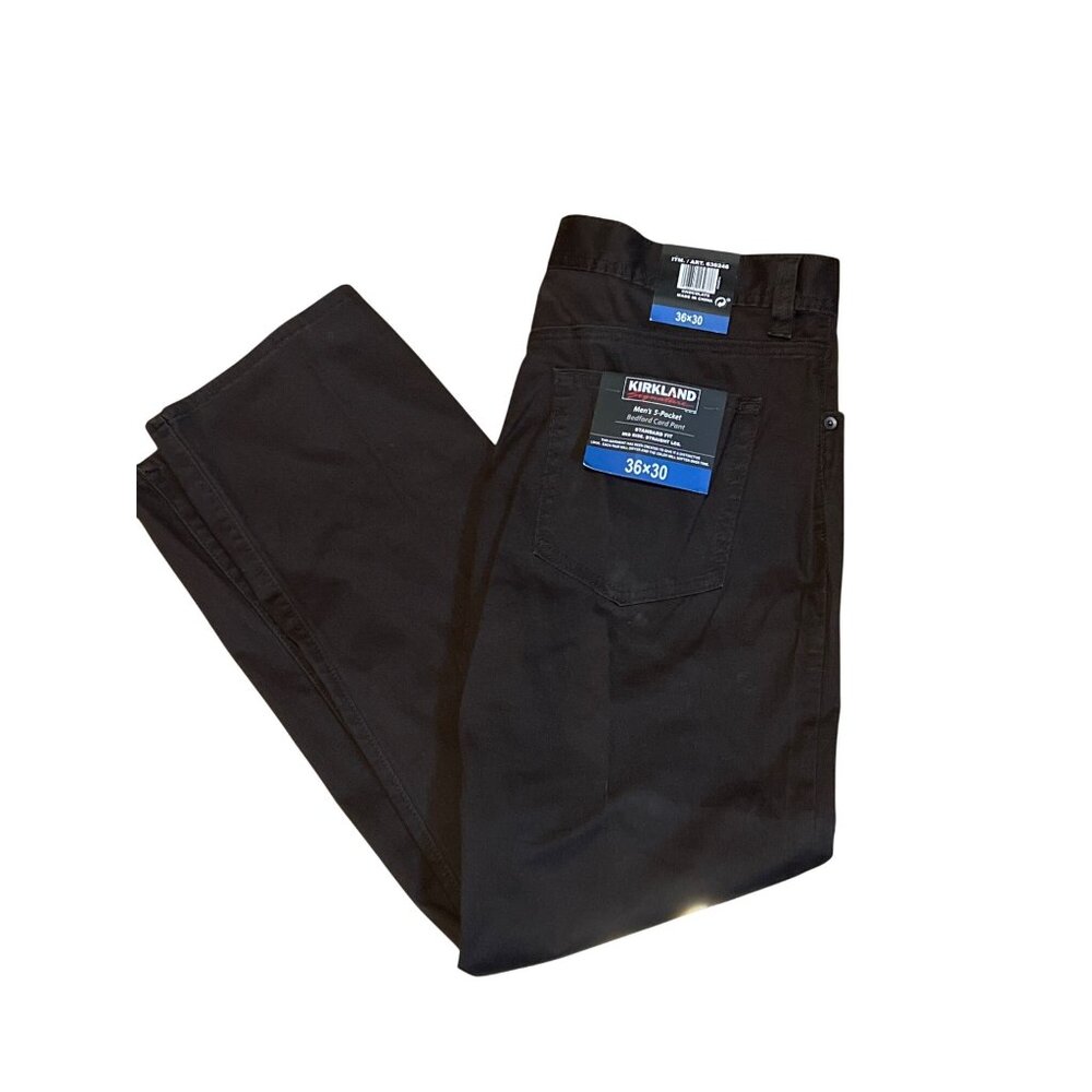 Kirkland Signature Mens 5-Pocket Bedford Cord Pant Chocolate 36x30